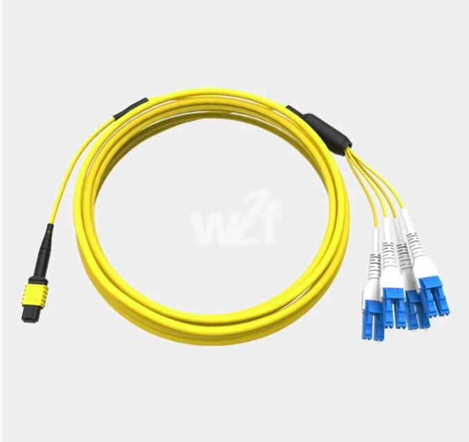 MTP/MPO Elite Fan-out Patch Cable 8FO Corning OS2 - MPO(Female) to 8xLC Uniboot