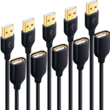 USB Cable Extension, Besgoods 5-Pack 10ft USB Extension Cables - Extra Long USB 2.0 A Male to A Fema